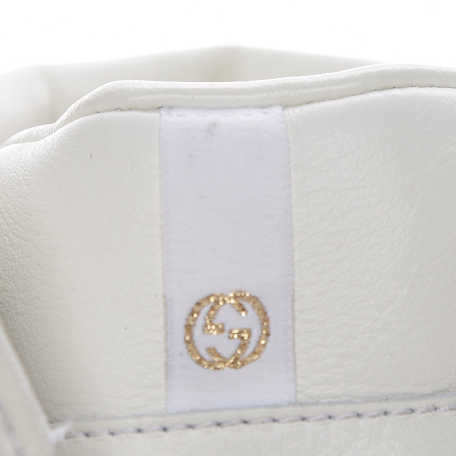 Gucci Calfskin Miro Soft Mens Glow Light High Top Sneakers 8.5 White Gold 11 of 16