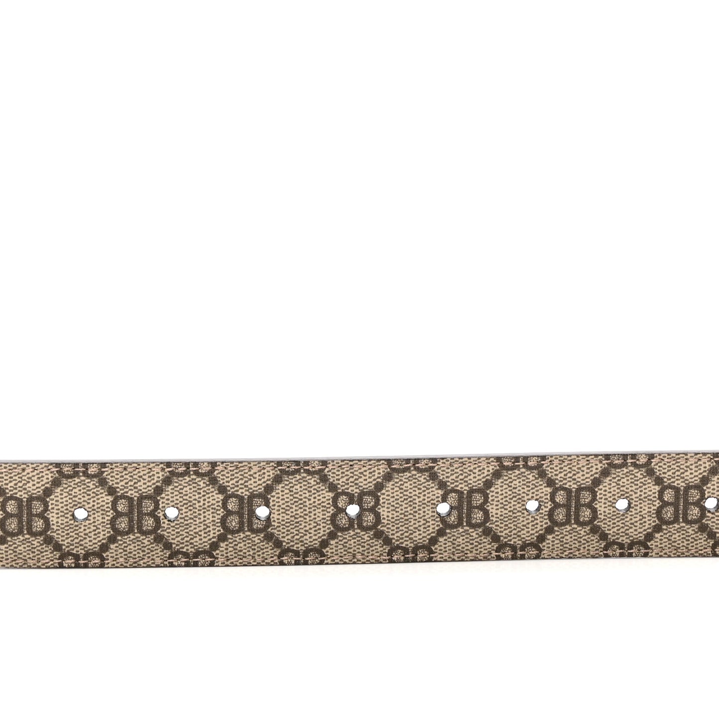 X BALENCIAGA BB Supreme Monogram Belt 80 32 Beige Ebony