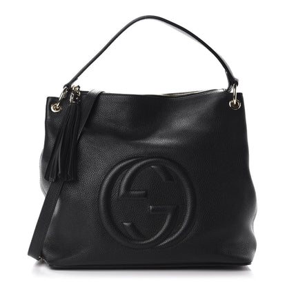 Gucci Pebbled Calfskin Large Soho Hobo Black 1 of 10