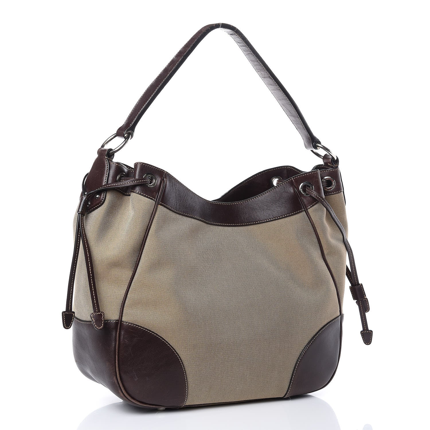 Prada Jacquard Logo Hobo Brown 3 of 18