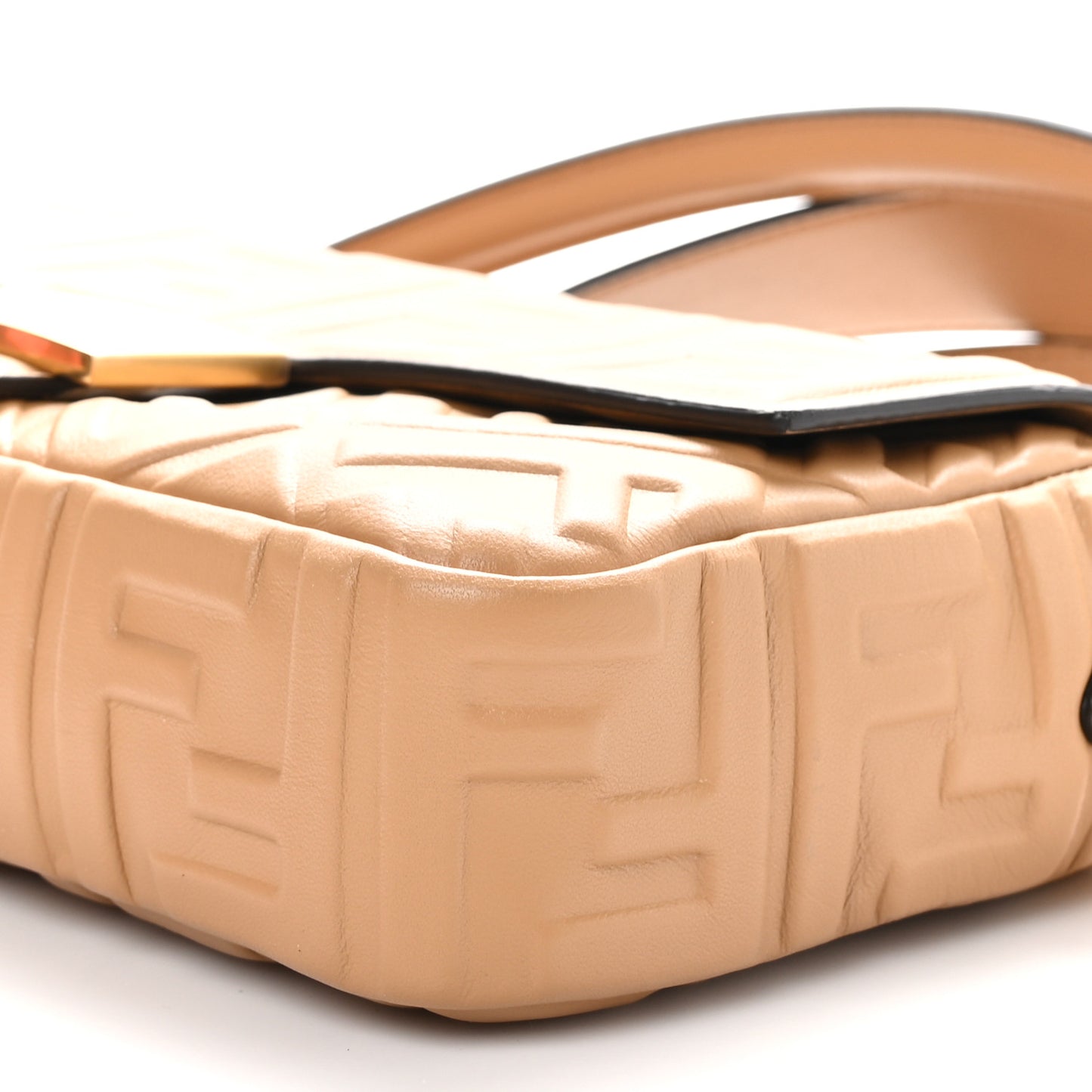 Nappa FF 1974 Embossed Baguette Miele Scuro