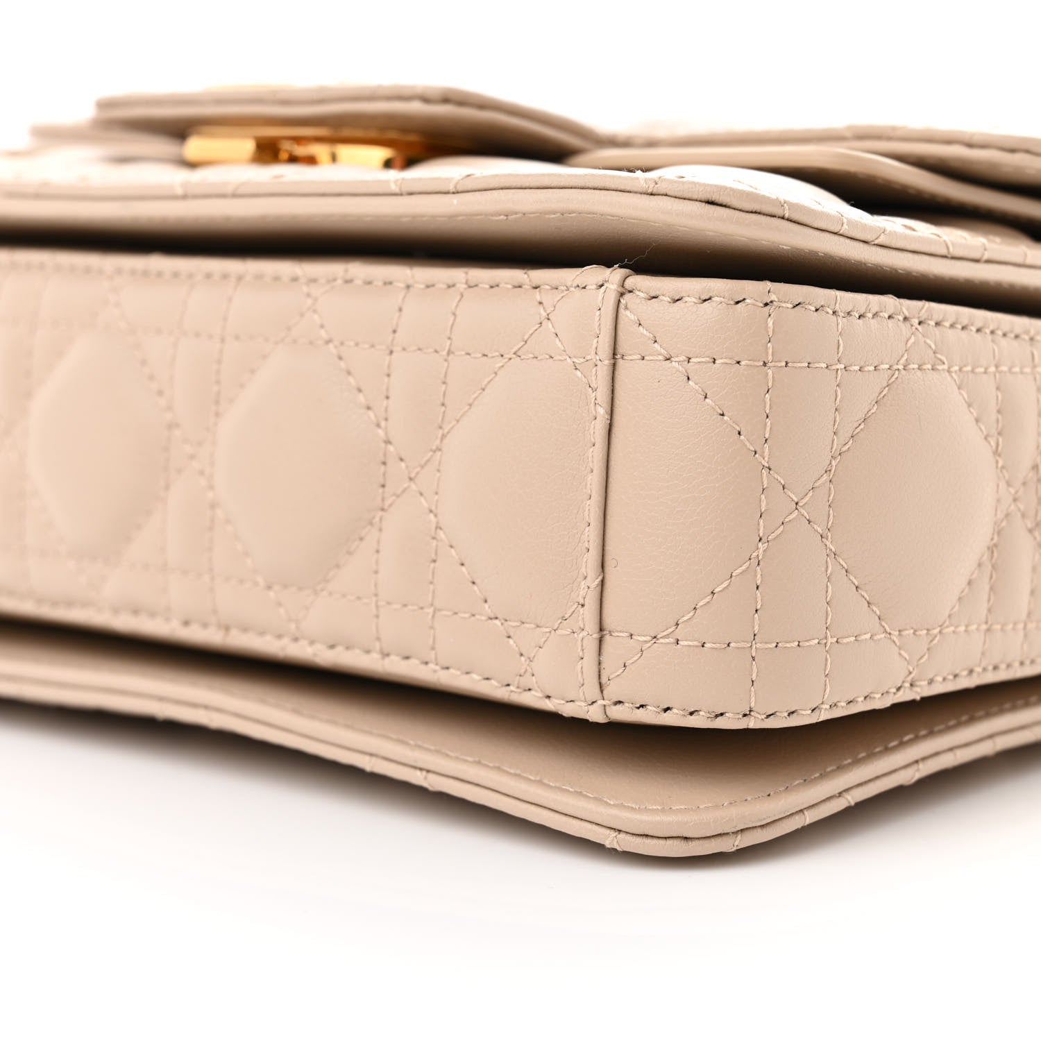 Christian Dior Lambskin Cannage Small Jolie Top Handle Bag Powder Beige 10 of 10