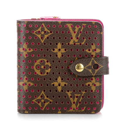 Louis Vuitton Monogram Perforated Compact Zipped Wallet Fuchsia 1 of 7
