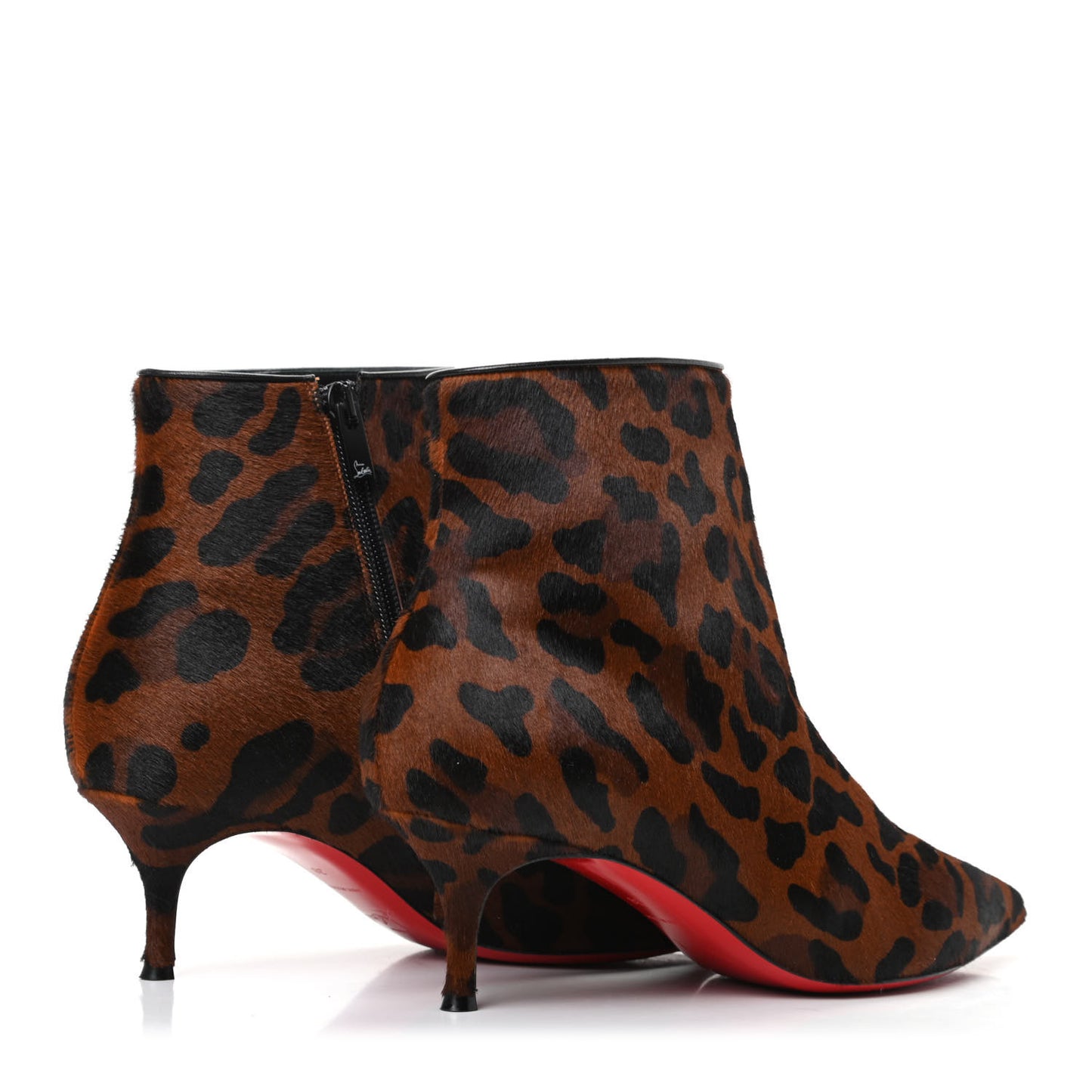 Pony Hair Leopard Print So Kate Booty 55 Ankle Boots 38 Black