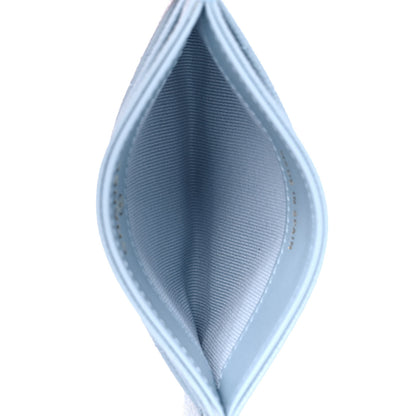 Chanel Caviar Quilted Card Holder Light Blue 5 of 10