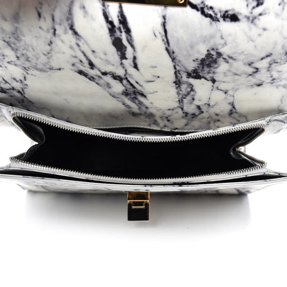Balenciaga Veau Marbre Le Dix S New Cartable Briefcase Blanc Marbre Black 5 of 11