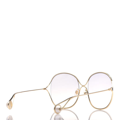 Gucci Oversized Round GG0362S Sunglasses Gold 4 of 9