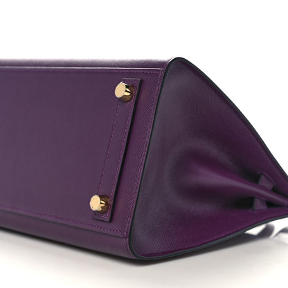 Hermes Madame Calfskin Birkin Sellier 25 Cassis 9 of 34