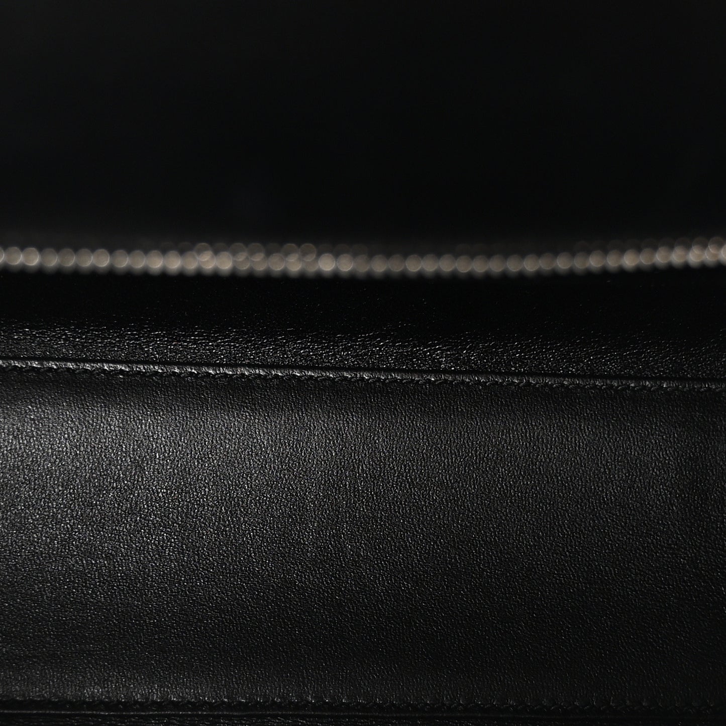 Shiny Calfskin Le Fermoir Top Handle Bag Small Black