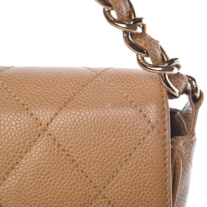 Chanel Caviar Quilted Medium Single Flap Beige 19 of 19