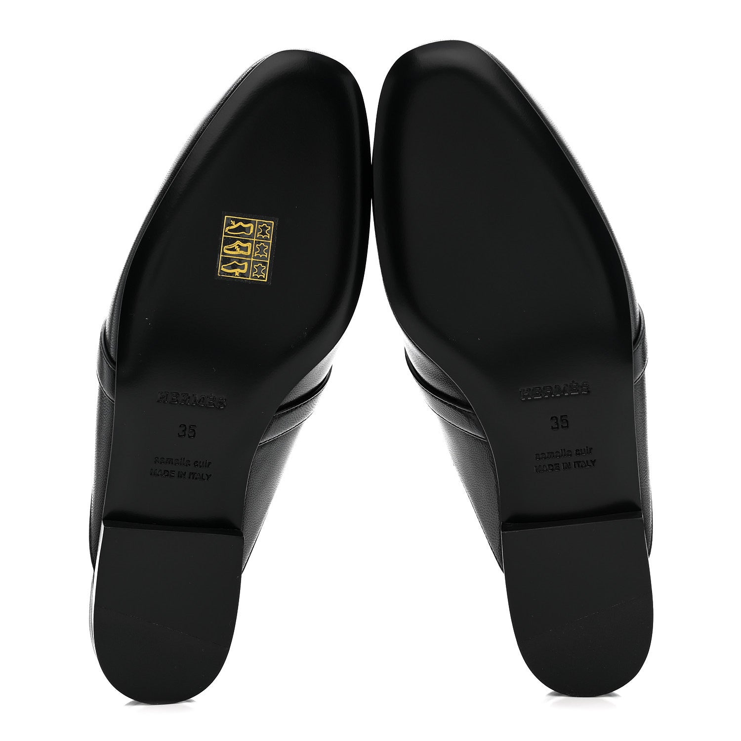 Hermes Goatskin Oz Mules 35 Black 5 of 9