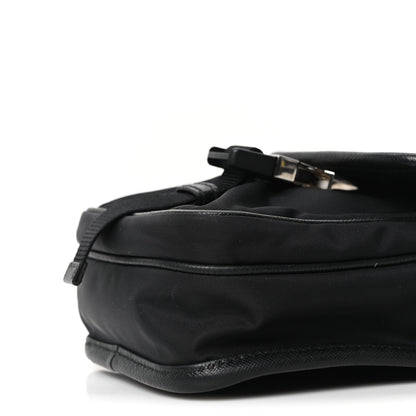 Prada Re-Nylon Saffiano Mini Pocket Single Snap Buckle Messenger Bag Black 10 of 10