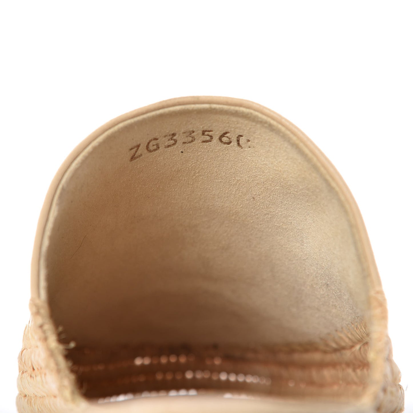 Lambskin Grosgrain CC Espadrille Mules 40 Beige Black
