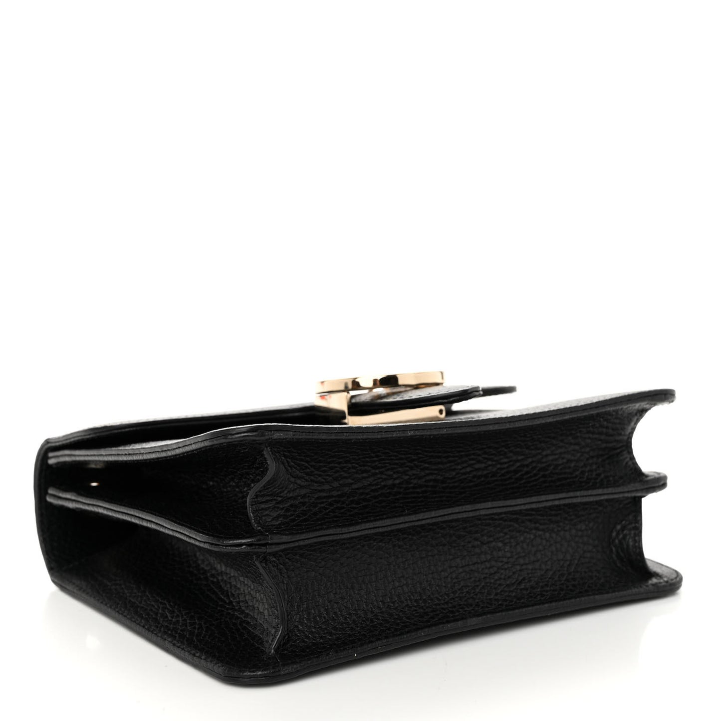Dollar Calfskin Small Interlocking G Shoulder Bag Black