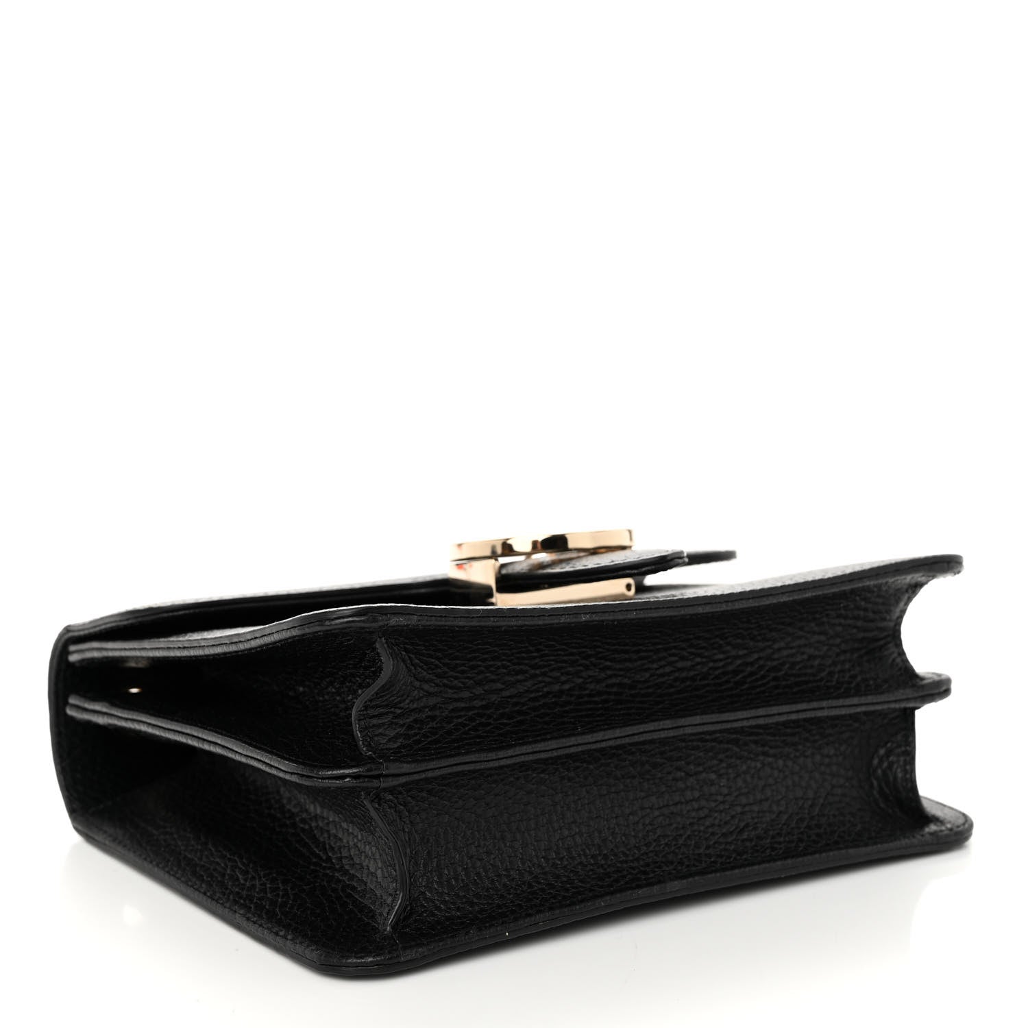 Gucci Dollar Calfskin Small Interlocking G Shoulder Bag Black 4 of 10