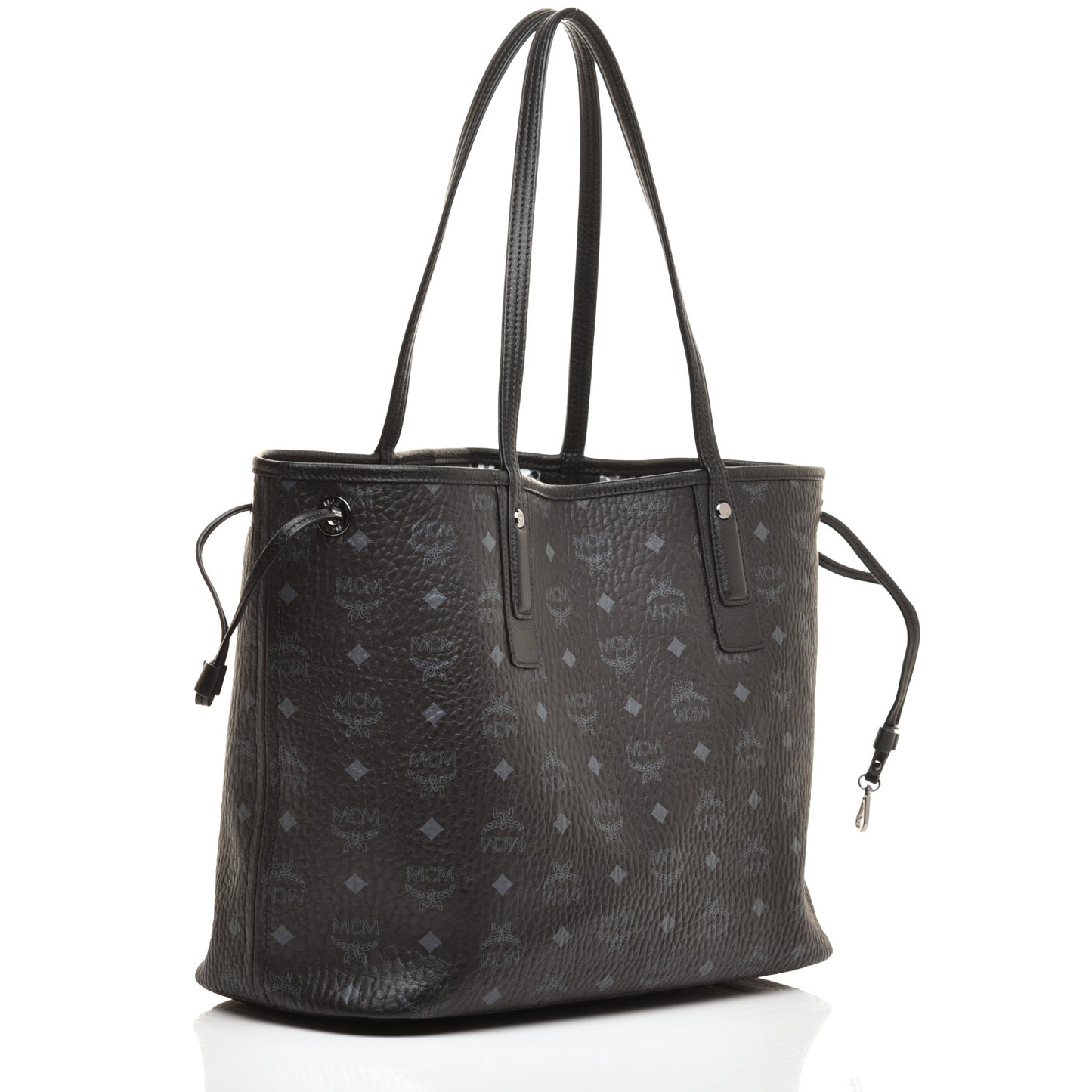 Visetos Medium Liz Reversible Shopper Tote Black