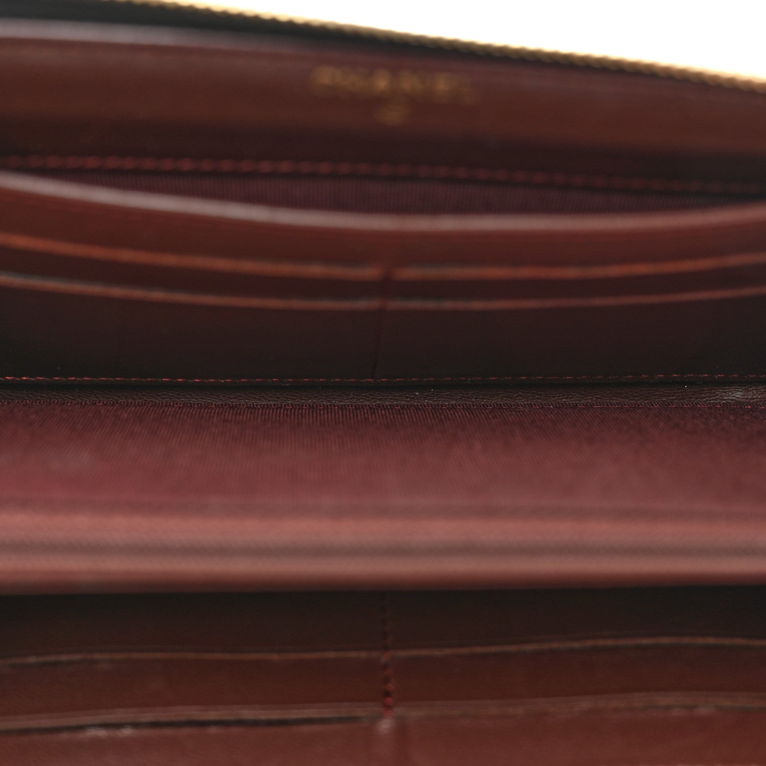 Chanel Lambskin Quilted Large Gusset Zip Around Wallet Black 5 of 9