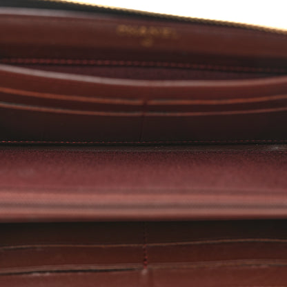 Chanel Lambskin Quilted Large Gusset Zip Around Wallet Black 5 of 9