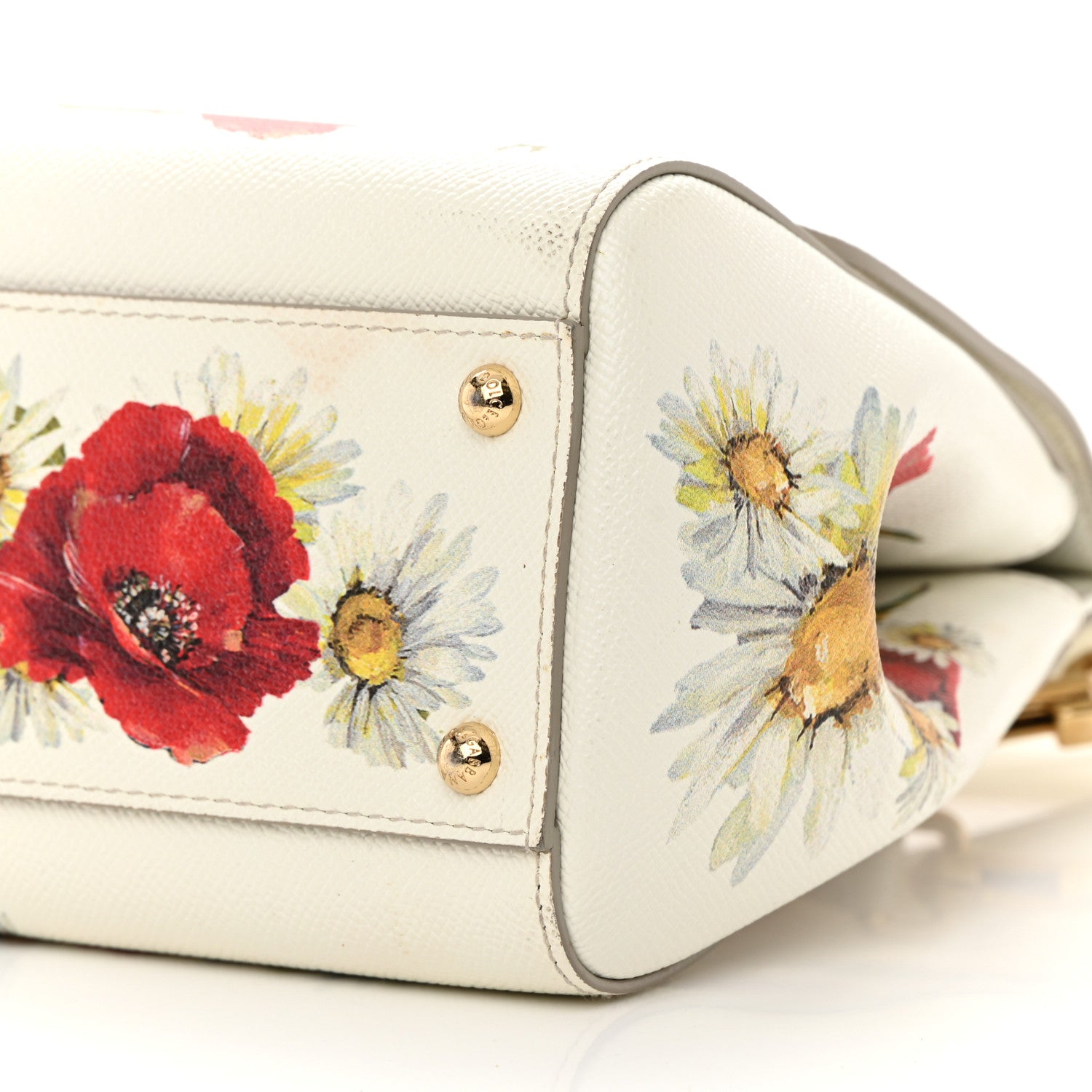 Dolce & Gabbana Dauphine St.Giap Papaveri Print Medium Miss Sicily Satchel White Multicolor 8 of 22
