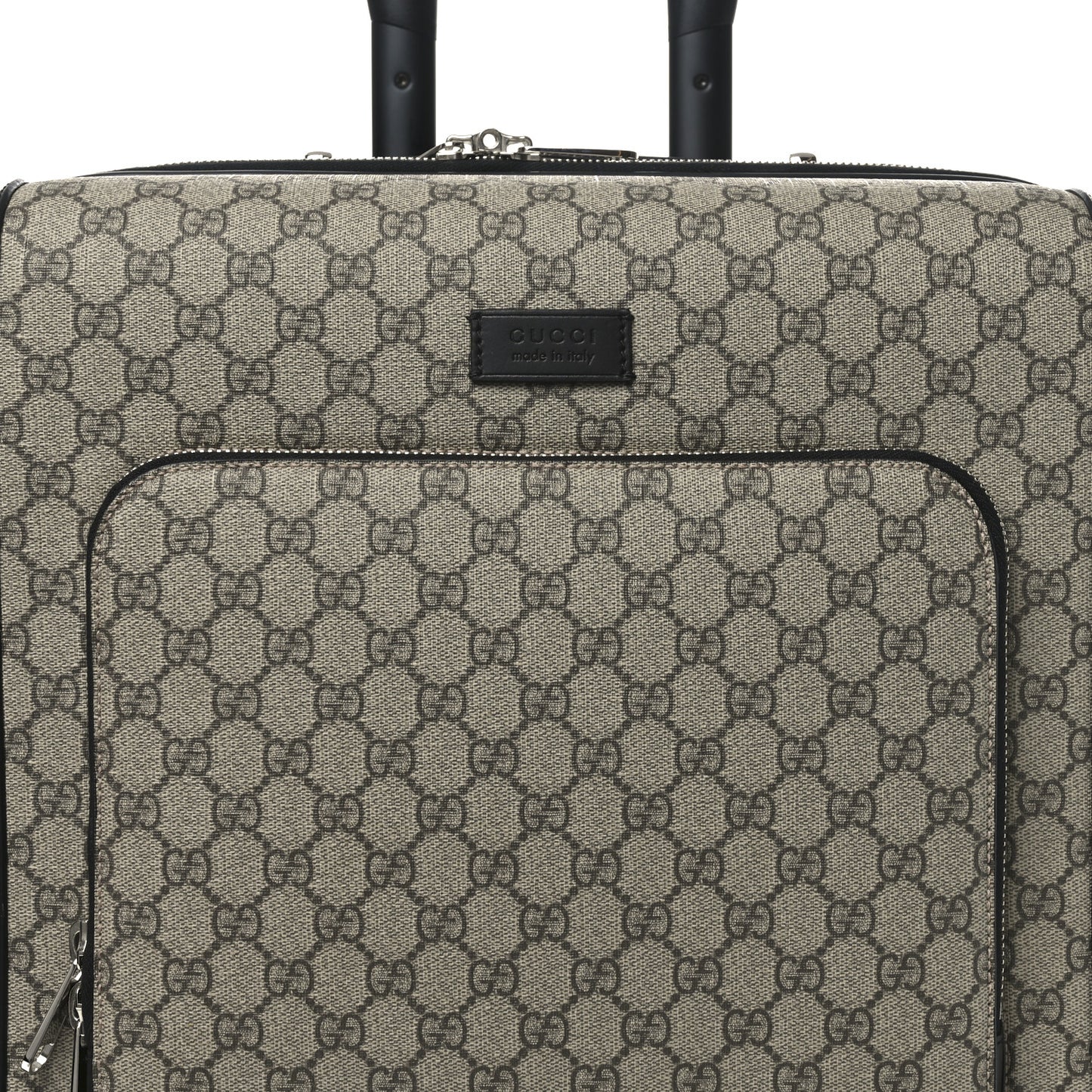 GG Supreme Monogram Calfskin Carry On Trolley Beige Ebony Black