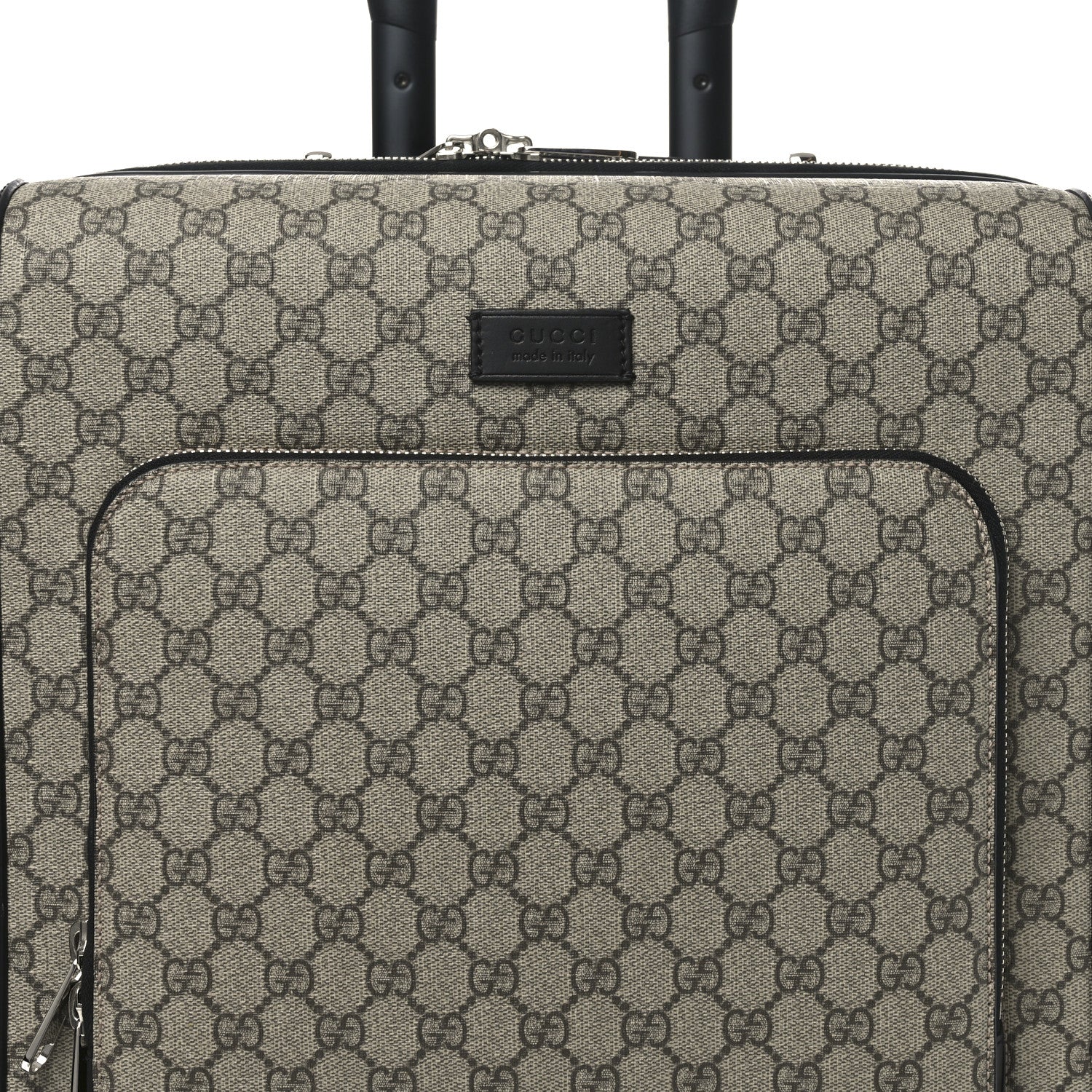 Gucci GG Supreme Monogram Calfskin Carry On Trolley Beige Ebony Black 7 of 9