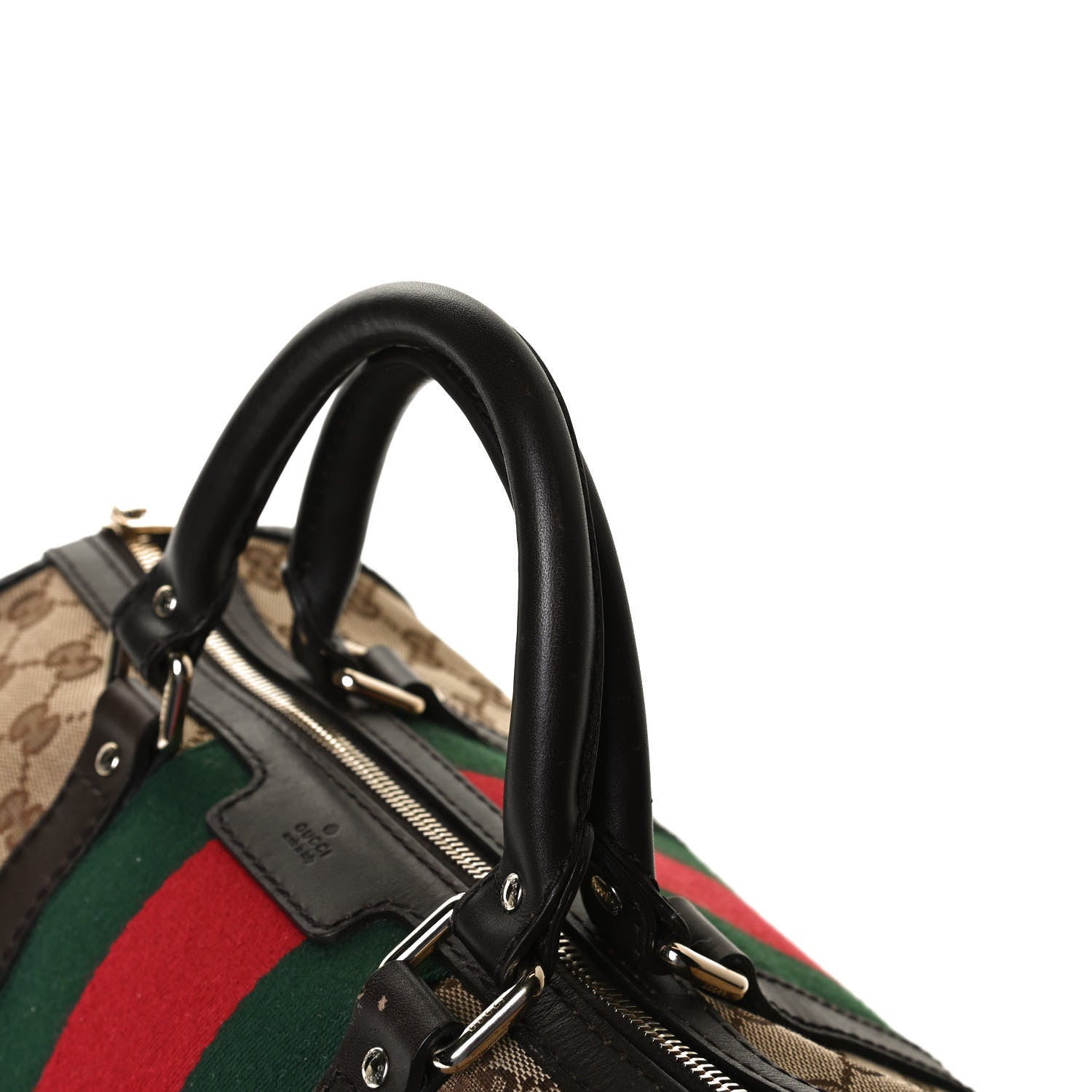 Gucci Monogram Vintage Web Medium Boston Dark Brown 16 of 16