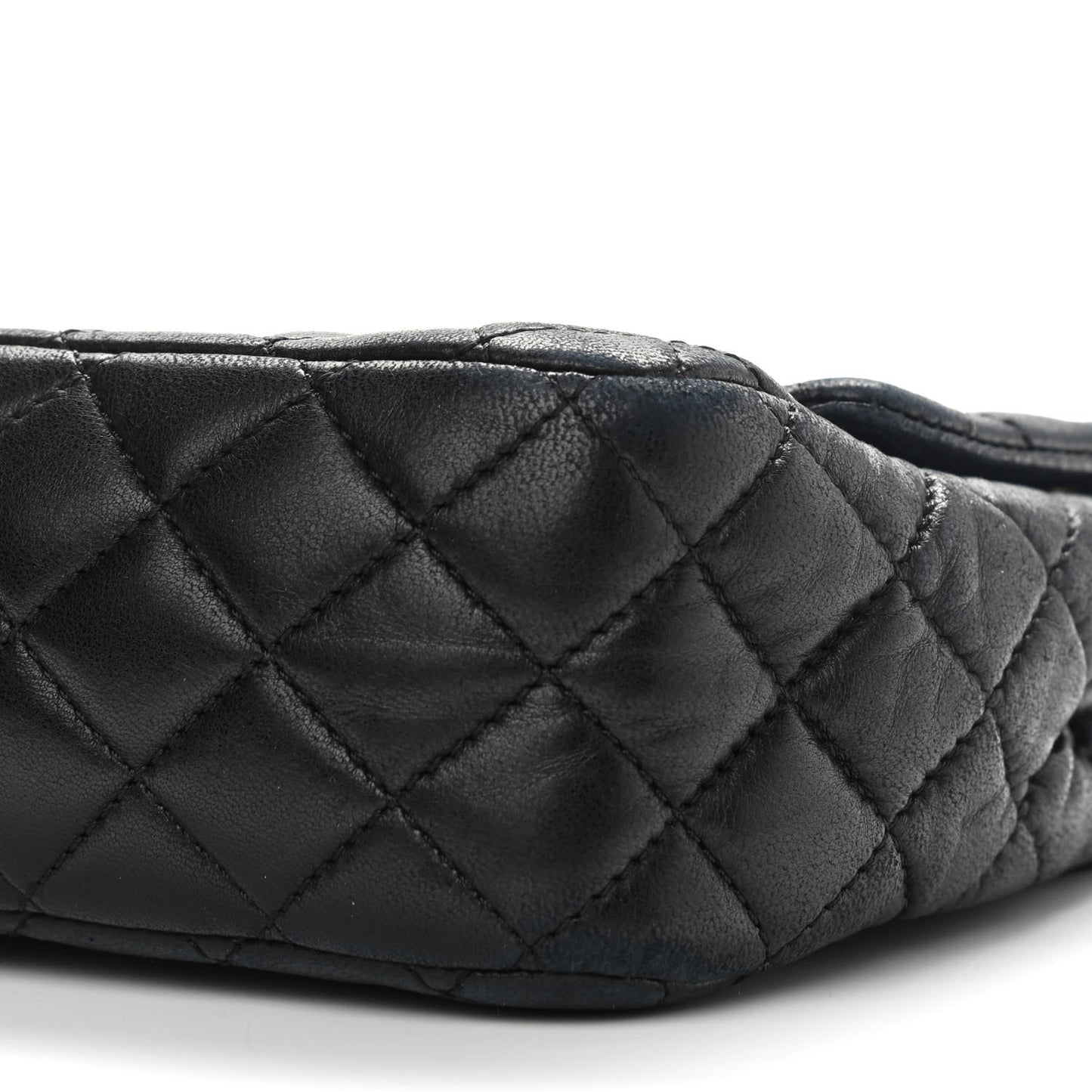 Lambskin Quilted Valentine Charms Medium Single Flap Black