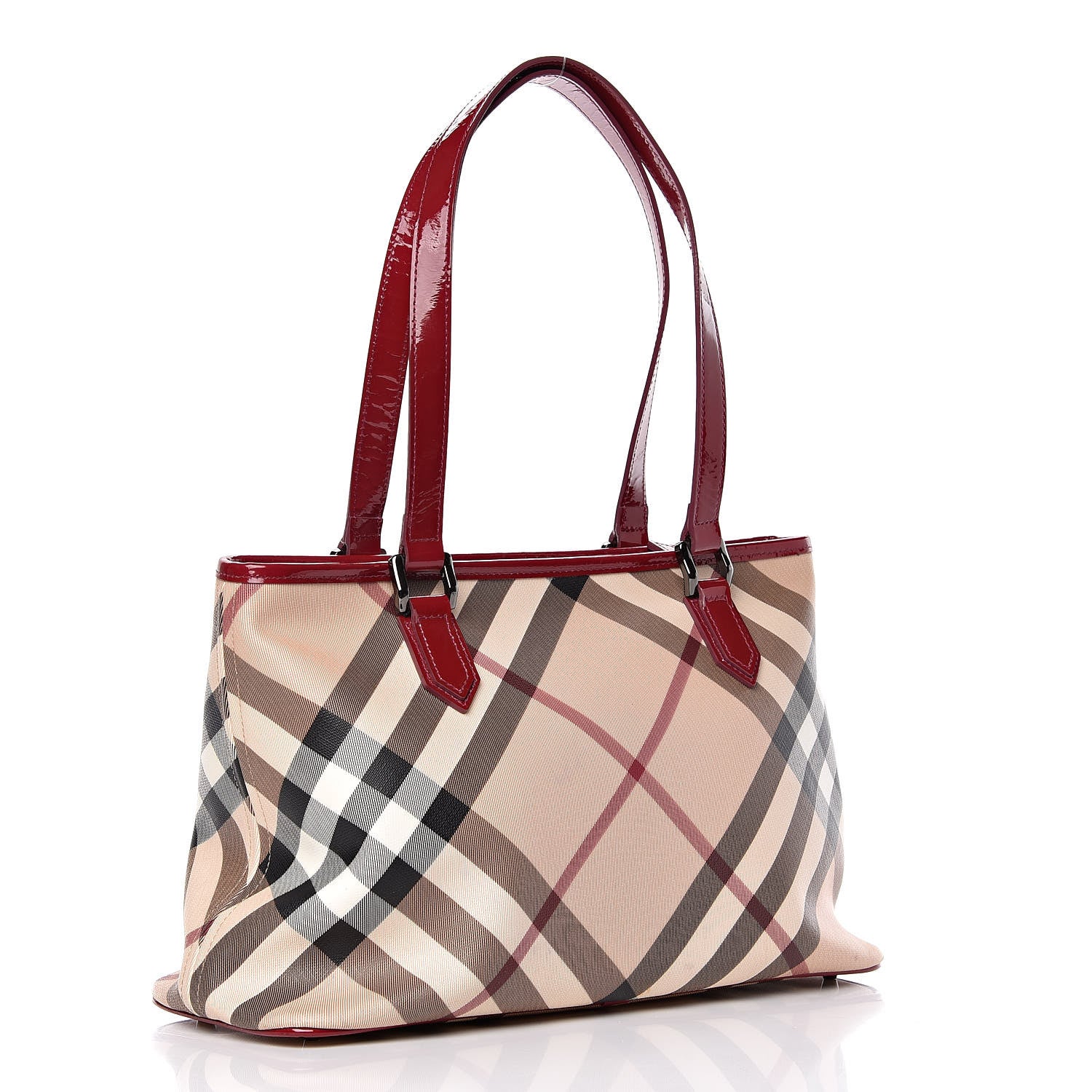 Burberry Supernova Check Regent Tote Raspberry 3 of 15