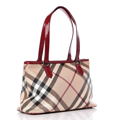 Burberry Supernova Check Regent Tote Raspberry 3 of 15