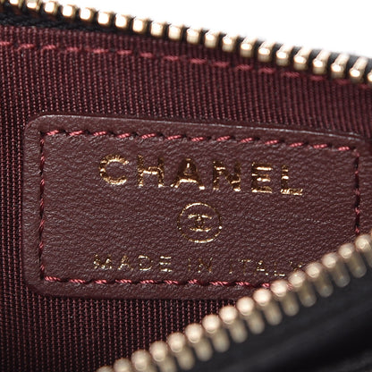Chanel Lambskin Quilted Zip Card Holder Black 6 of 8