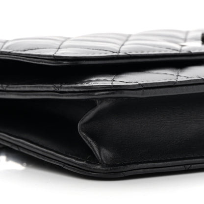 Chanel Aged Calfskin Quilted Reissue Wallet On Chain WOC So Black 10 of 13