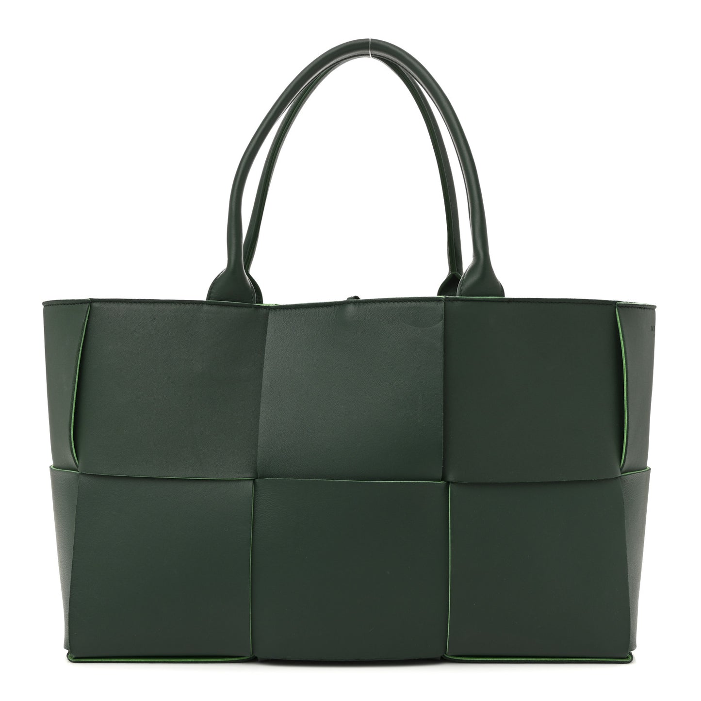 Calfskin Maxi Intrecciato Medium Arco Tote Raintree