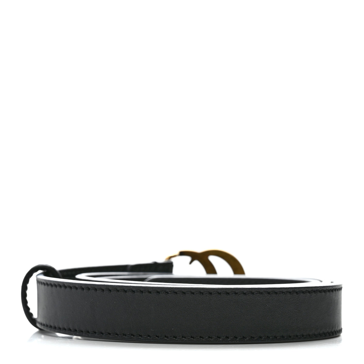 Gucci Calfskin Double G 20mm Belt 80 32 Black 2 of 5