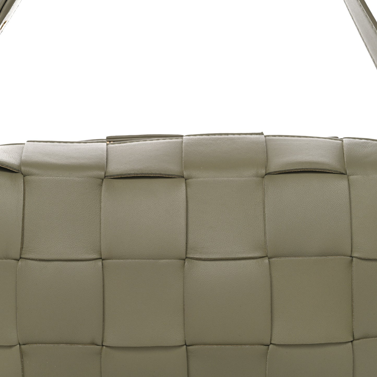 Lambskin Maxi Intrecciato Brick Cassette Bag Travertine