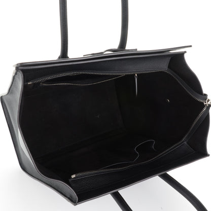 Celine Drummed Calfskin Mini Luggage Black 5 of 8