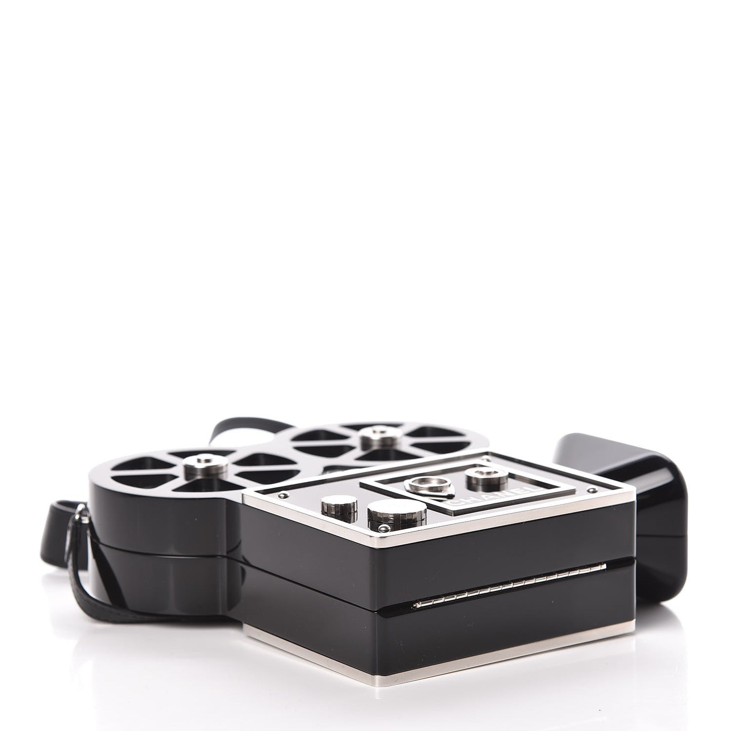 Plexiglass Crystal Buonasera Film Projector Minaudiere Clutch Black