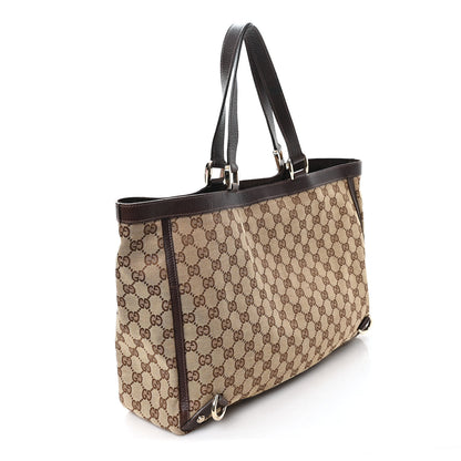 Gucci Monogram Large Abbey Tote Dark Brown 3 of 10