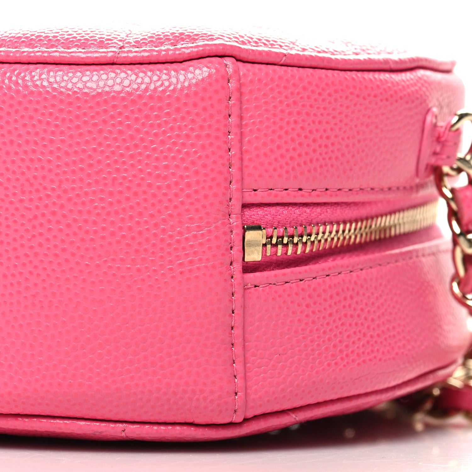 Chanel Caviar Quilted Round Clutch With Chain Pink 10 of 10