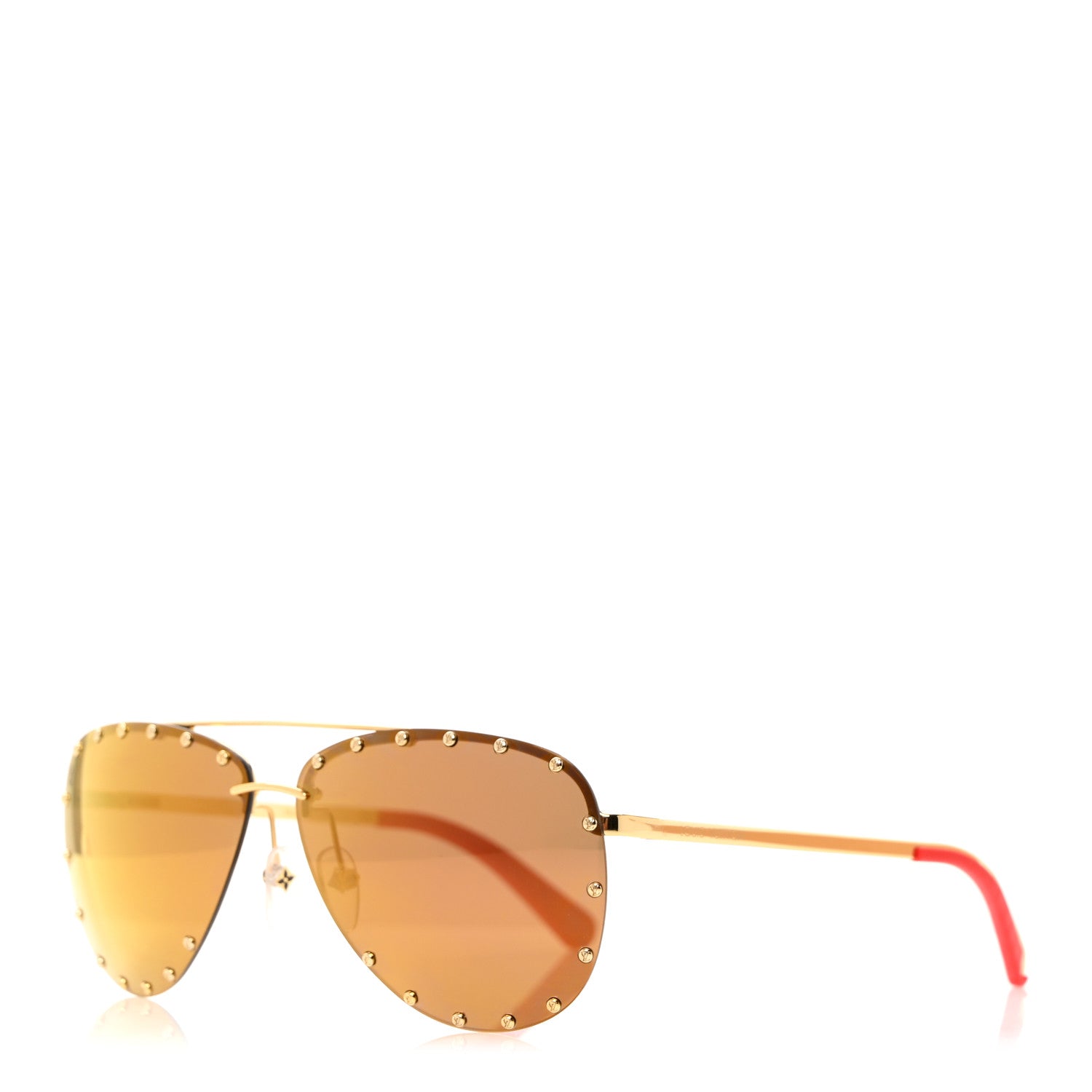 Louis Vuitton Metal The Party Aviator Sunglasses Z0910U Gold 1 of 8