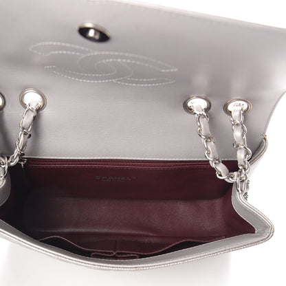 Chanel Metallic Caviar Quilted Medium CC Filigree Flap Silver 5 of 11