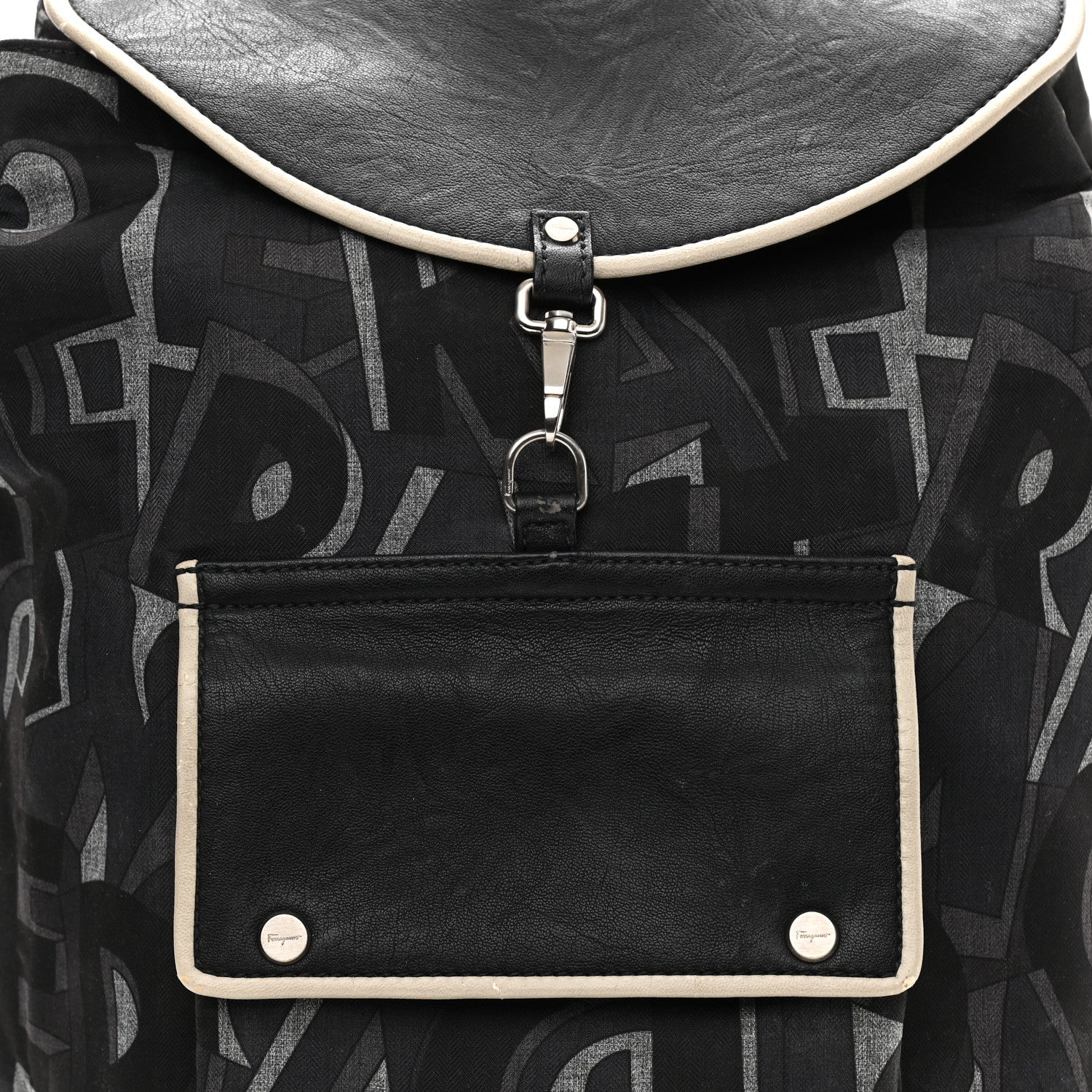 Salvatore Ferragamo Canvas Fusion Backpack Black Multicolor 6 of 11