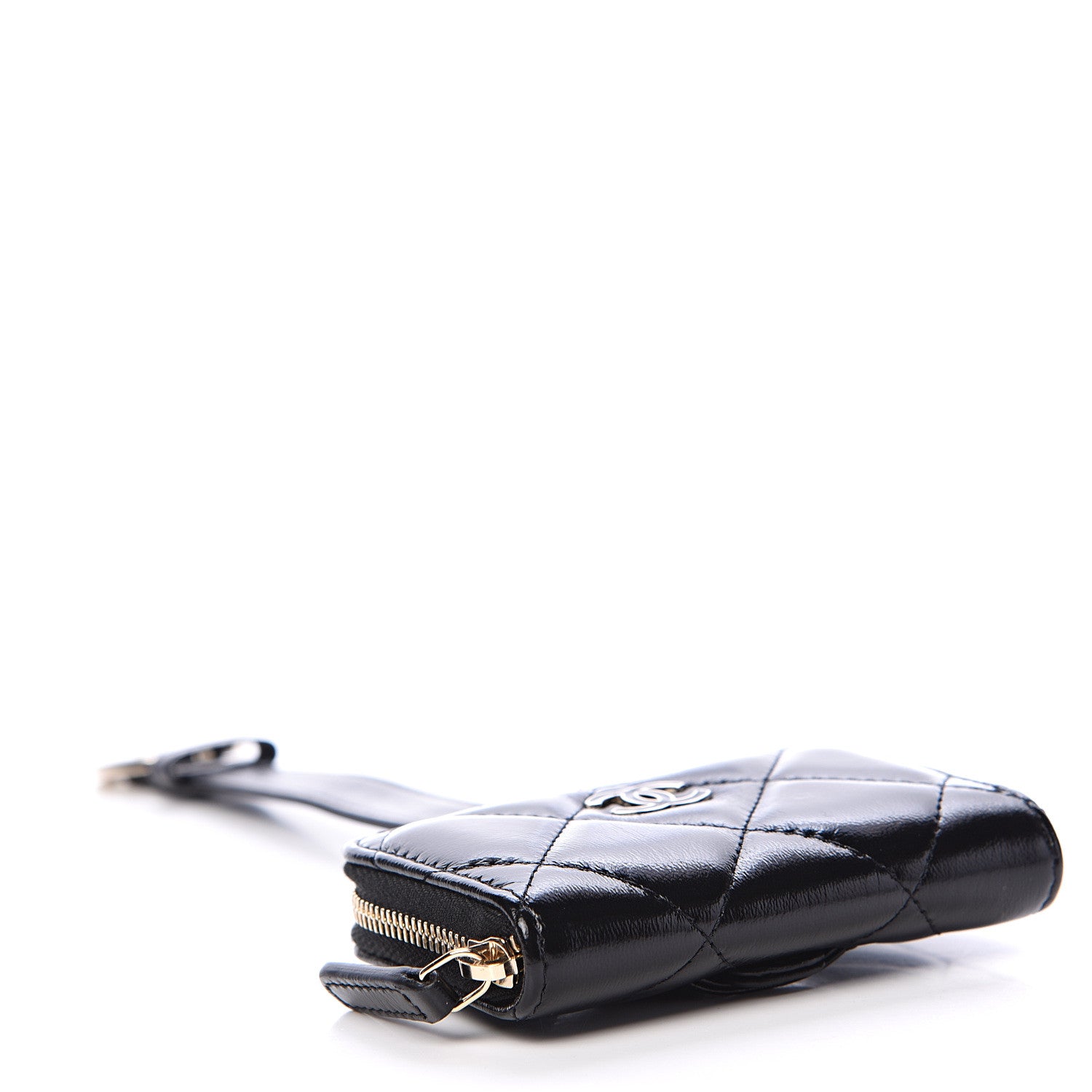 Chanel Shiny Lambskin Coin Purse Bracelet Black 3 of 7