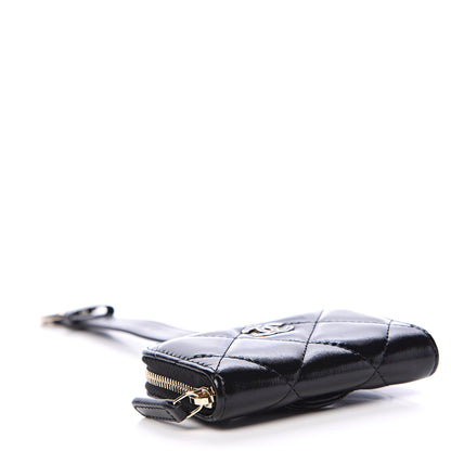 Chanel Shiny Lambskin Coin Purse Bracelet Black 3 of 7