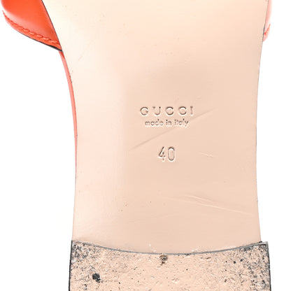 Gucci Cosmos Softy Calfskin Interlocking G Cut Out Slide Sandals 40 Deep Orange 7 of 8