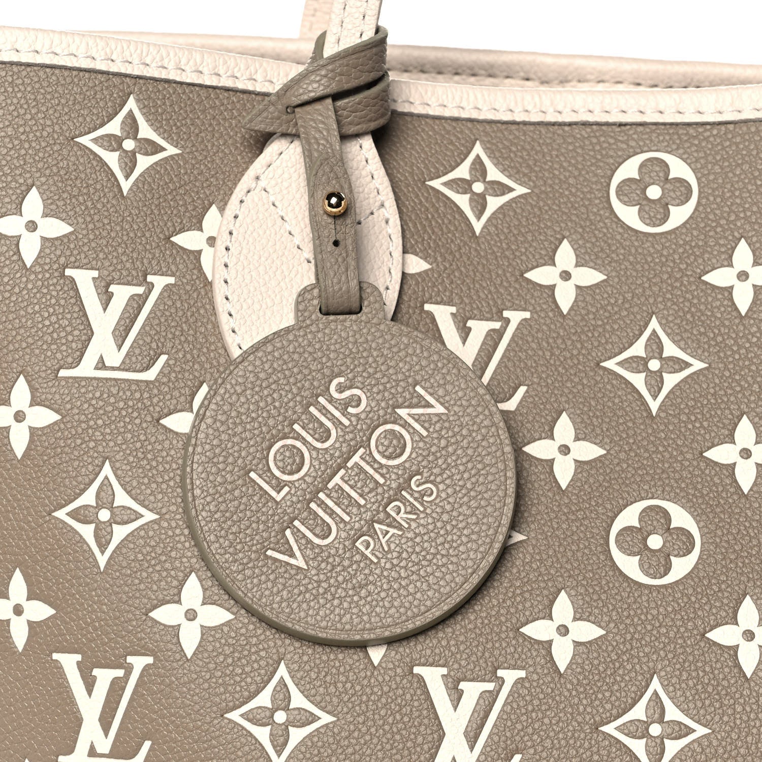 Louis Vuitton Empreinte Monogram Spring In The City Neverfull MM Kaki Beige Cream 9 of 9