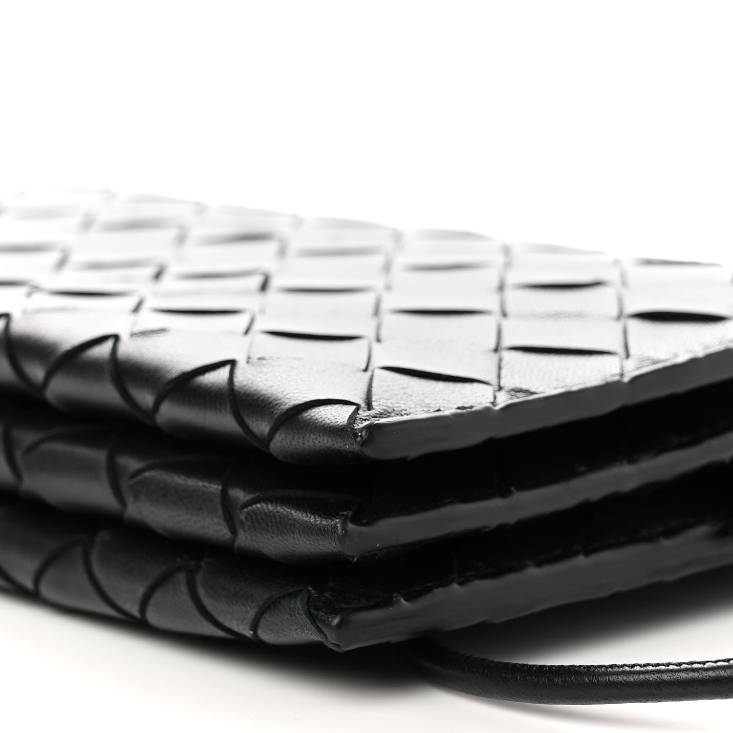 Bottega Veneta Nappa Intrecciato Wallet on Strap Black 10 of 10
