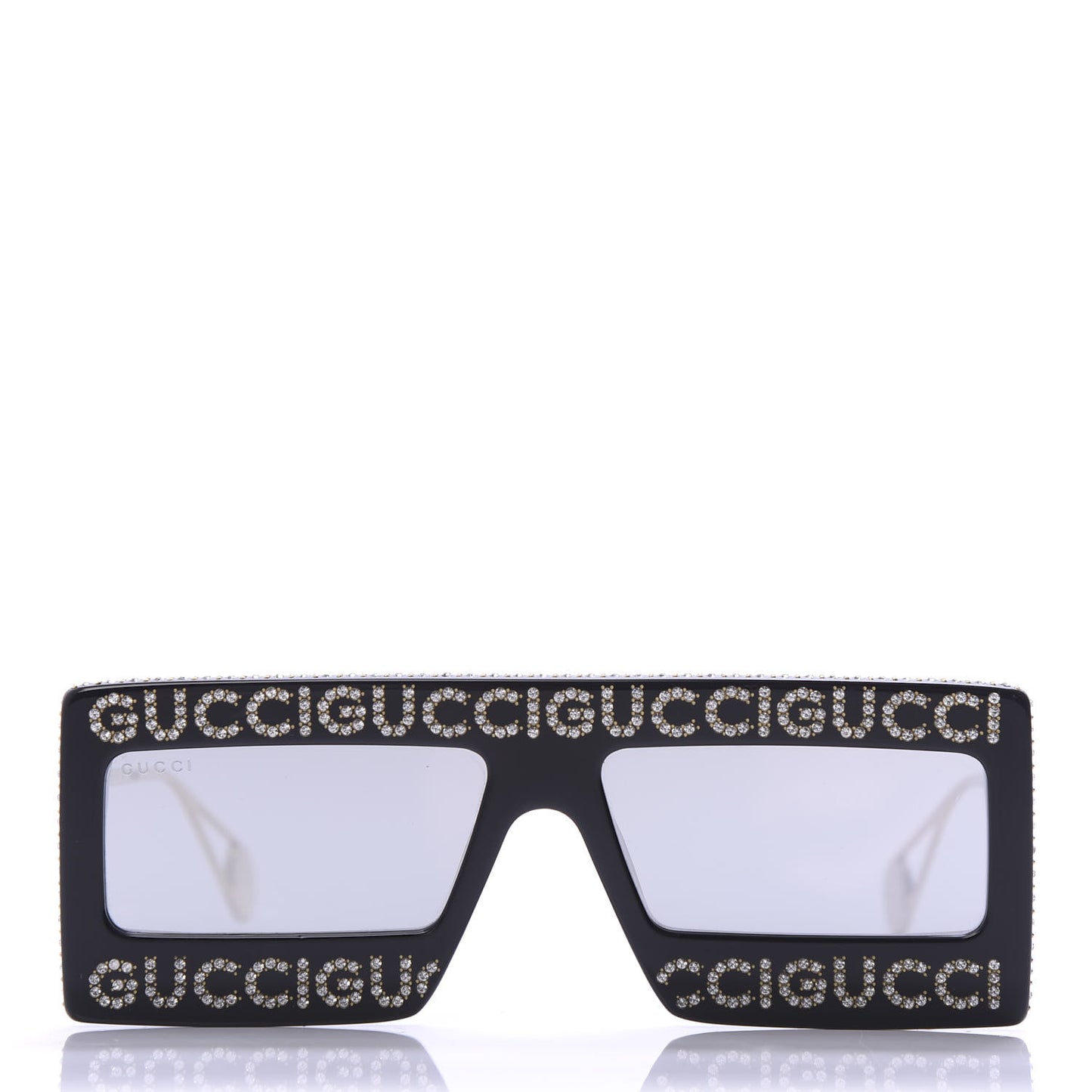 Acetate Crystal Mask-Frame Sunglasses GG0431S Black