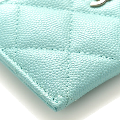 Chanel Caviar Quilted Card Holder Light Blue 8 of 10