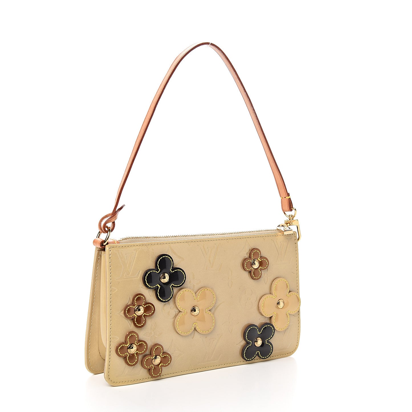 Vernis Lexington Fleurs Pochette Beige