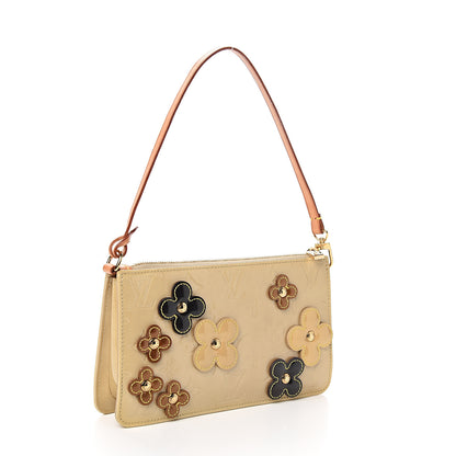 Louis Vuitton Vernis Lexington Fleurs Pochette Beige 2 of 10